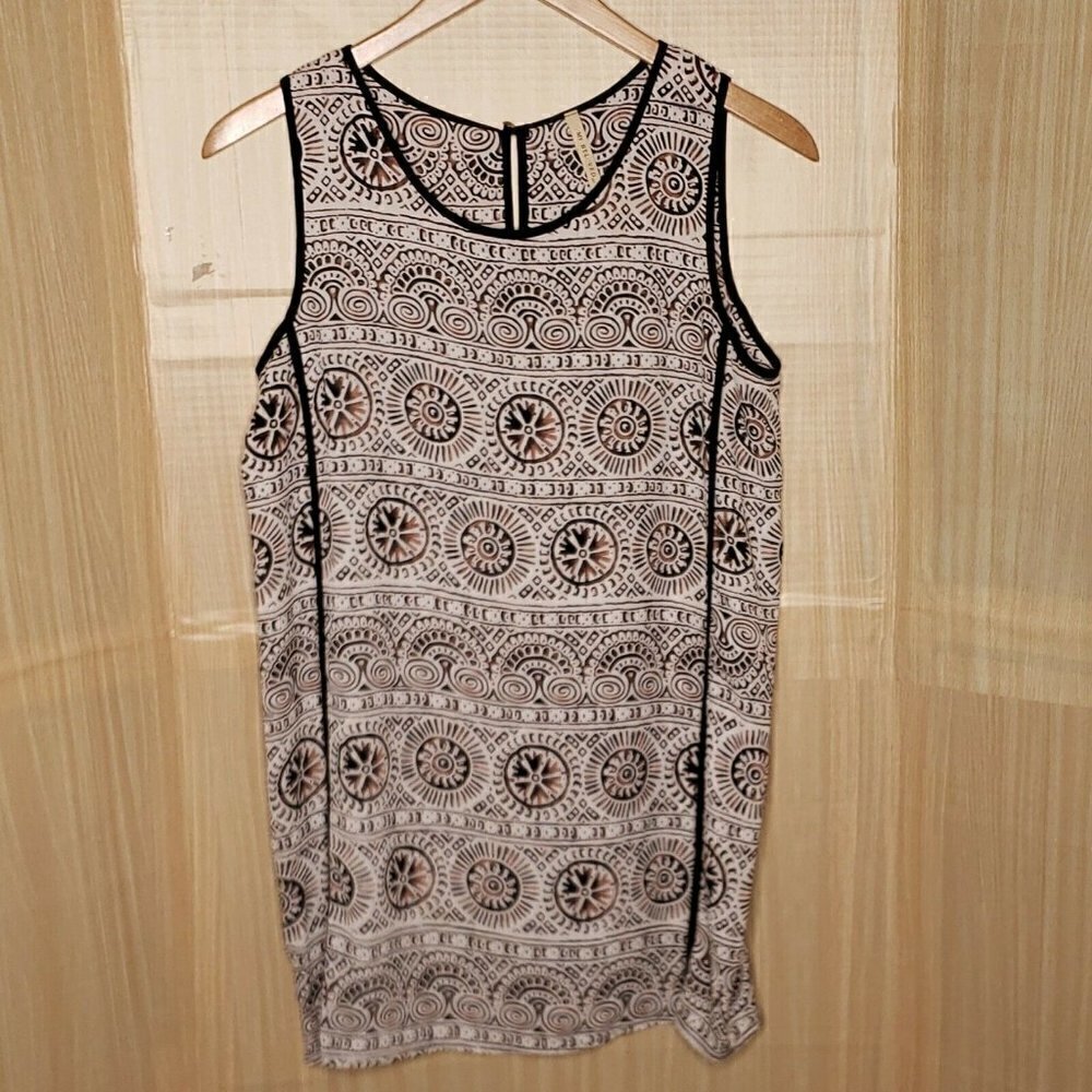 My Beloved Womens Semi Sheer Geometric Dress Small